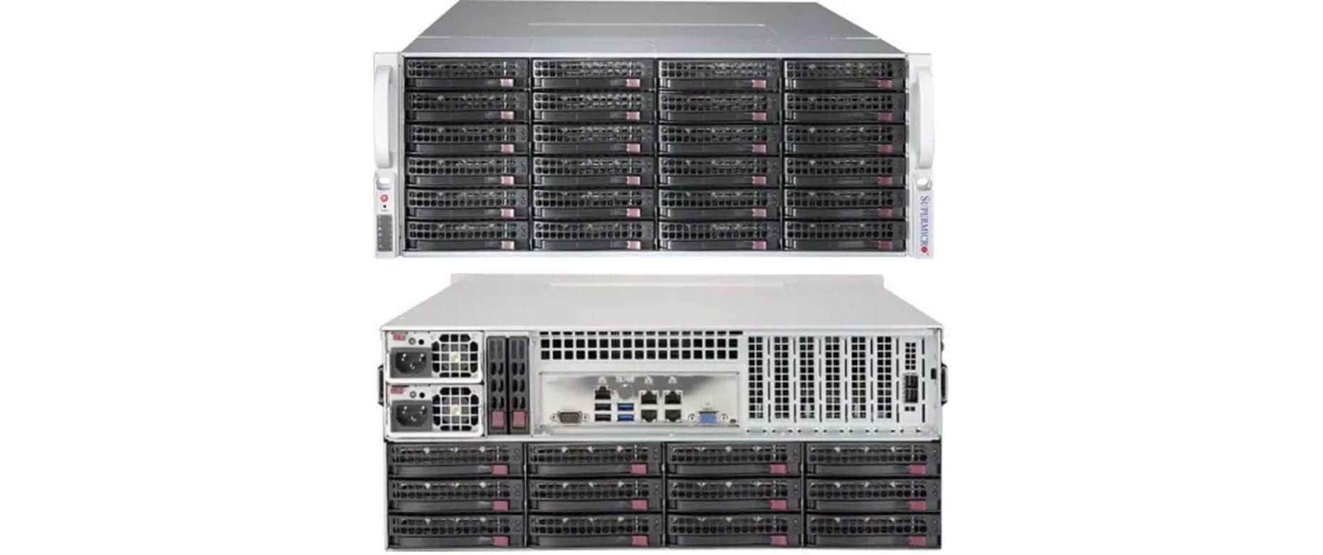 SuperChassis 847BE1C4-R1K23LPB4<br>4U Chassis für umfassende Speicherkonfigurationen, optimiert für Hochleistungsserver mit Intel und AMD Prozessoren