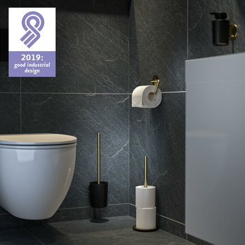 Tiger Toiletrolhouder Tune messing zwart zonder klep