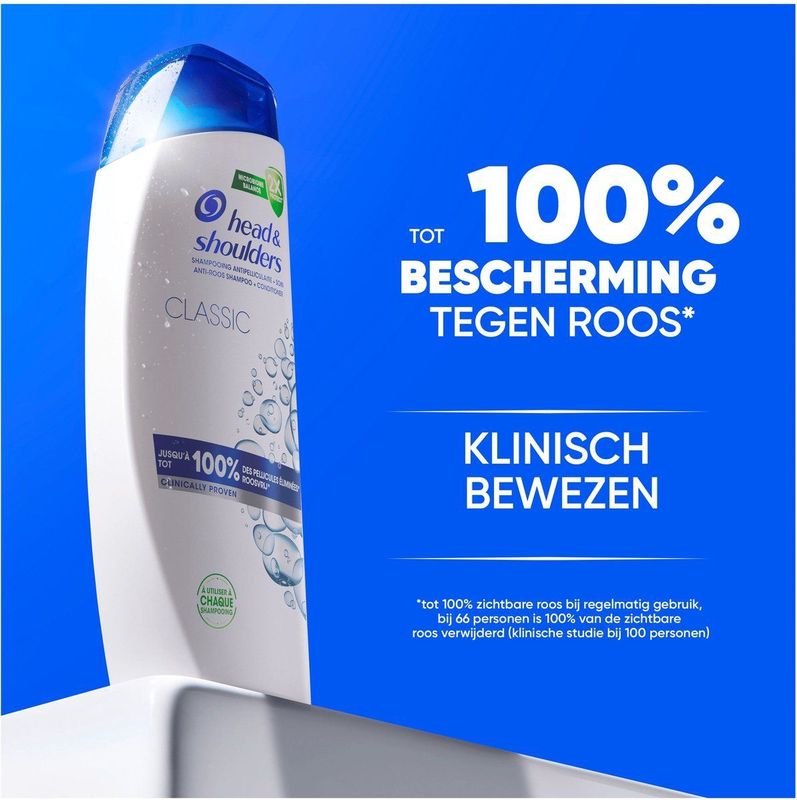 Head & Shoulders Classic - Anti-roos Shampoo - Fris Gevoel Voor Dagelijks Gebruik - Voordeelverpakking 6 x 300 ml