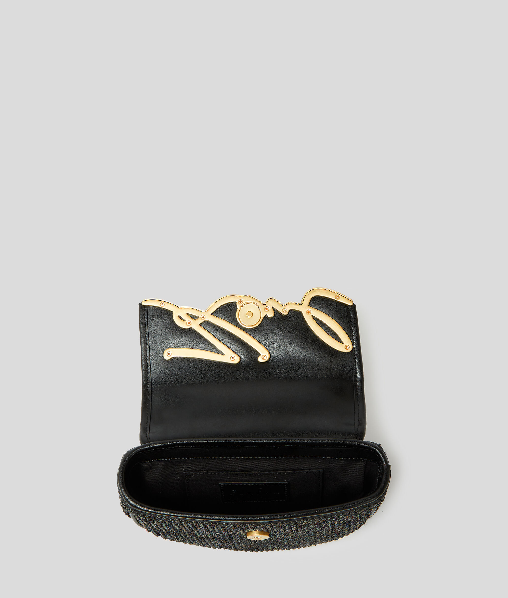 PETIT SAC SELLE K/SIGNATURE EN RAPHIA
