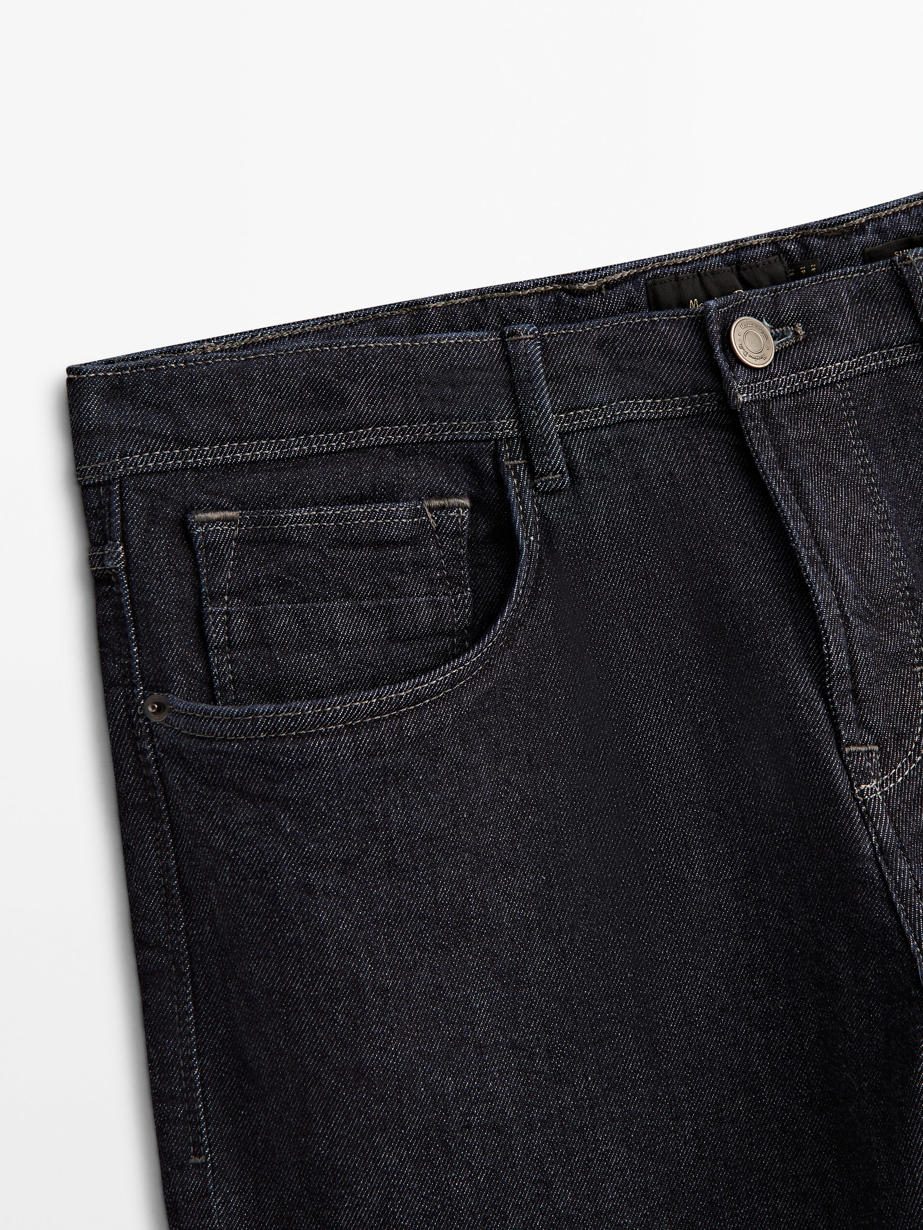 Calça jeans slim fit com zíper aberto - INDIGO