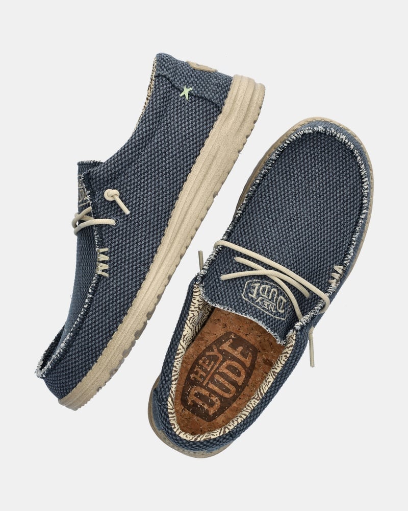 Hey Dude Wally Braided Instapschoenen  - blauw