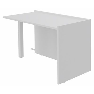 Banque d'accueil Retour direct bas OLA - L82,5 x H75,5 x P62,5 cm - structure blanc perle, plateau blanc perle