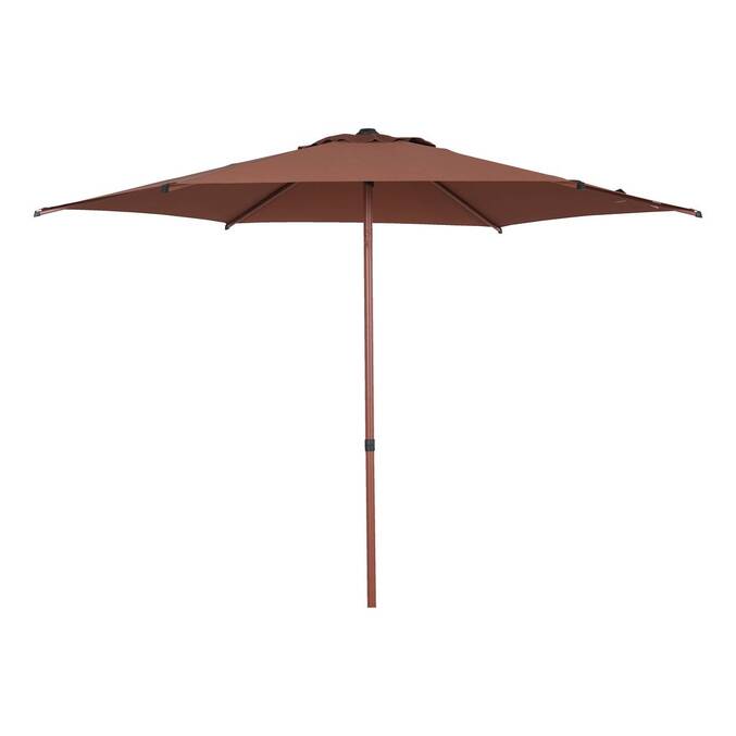 Parasol droit rond inclinable SOYA Acajou