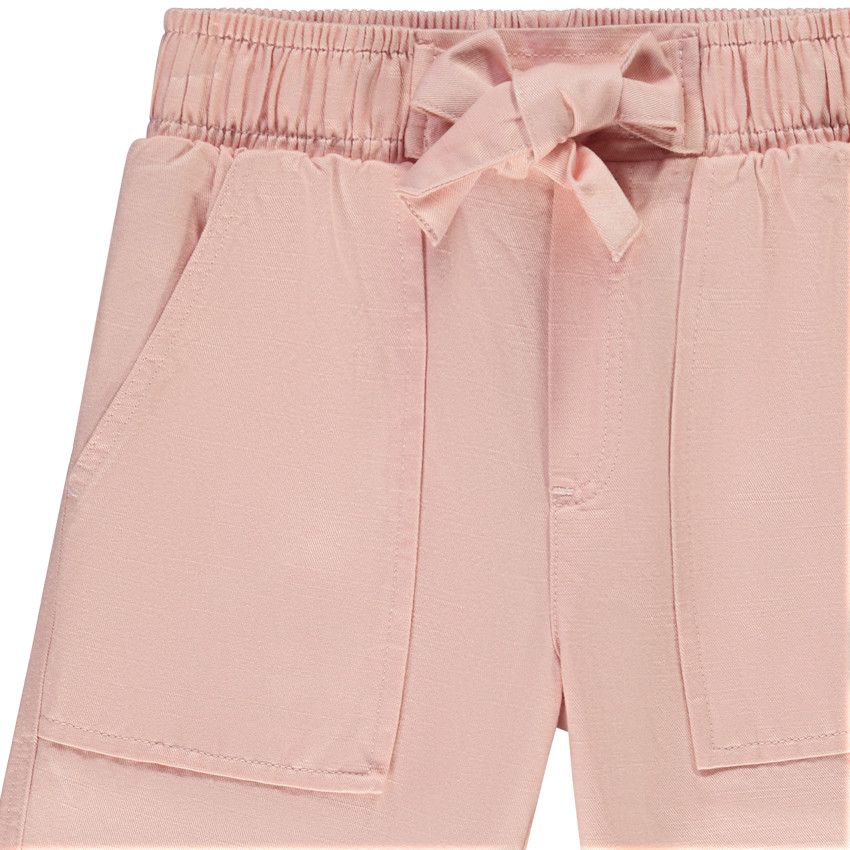 Pantalon fluide esprit cargo avec nœud pour fille - Multicolore