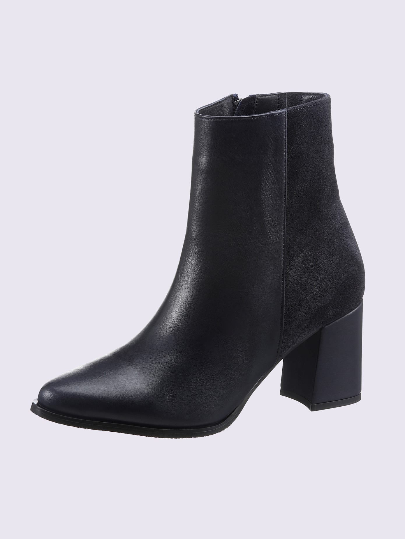 Bottines cuir de bœuf nappa et velours