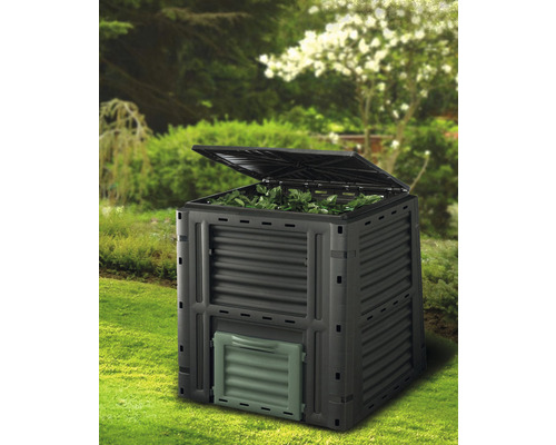 Compostbak ca. 450 l 80 x 80 x 81 cm antraciet