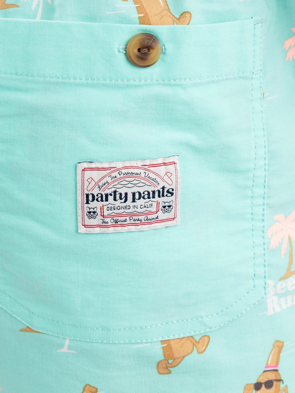 Party Pants Beer Run Boardshorts mint green