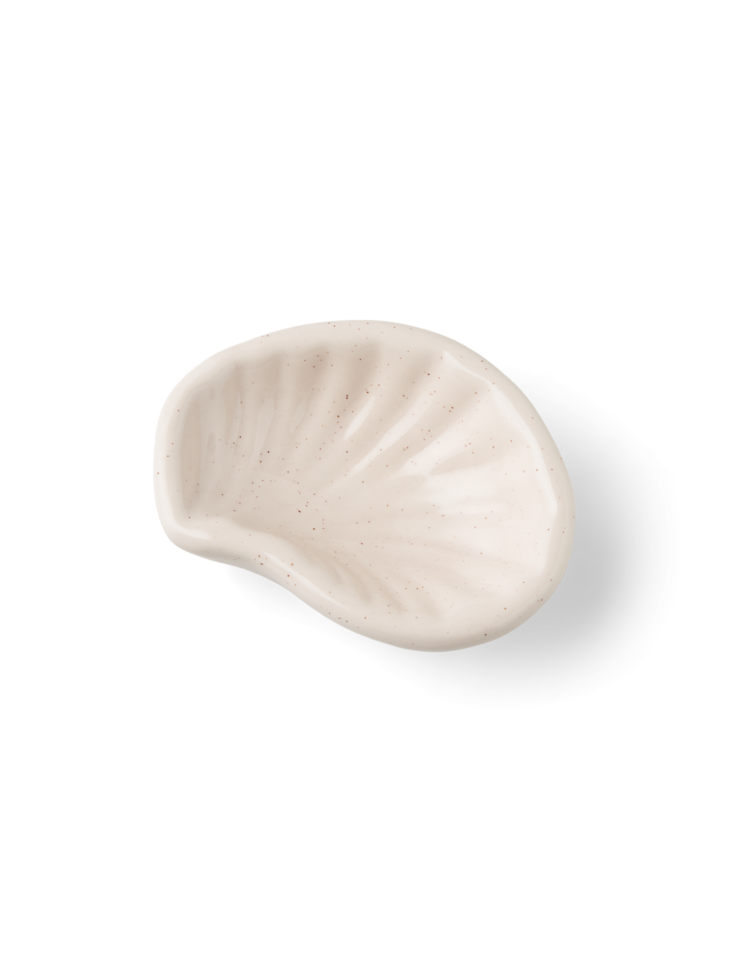 Dekorativ skål | Keramik. 10,5 x 8 x 3,5 cm. | Off White