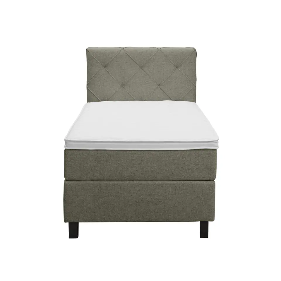 Boxspring Liv geruit - groen - 90x200 cm - vierkante poot