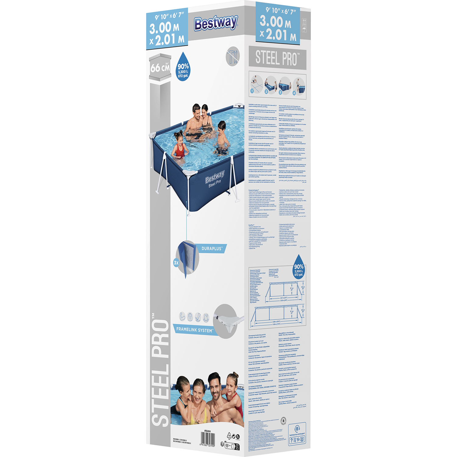 Bestway Steel Pro 300 x 201 x 66 cm zwembad
