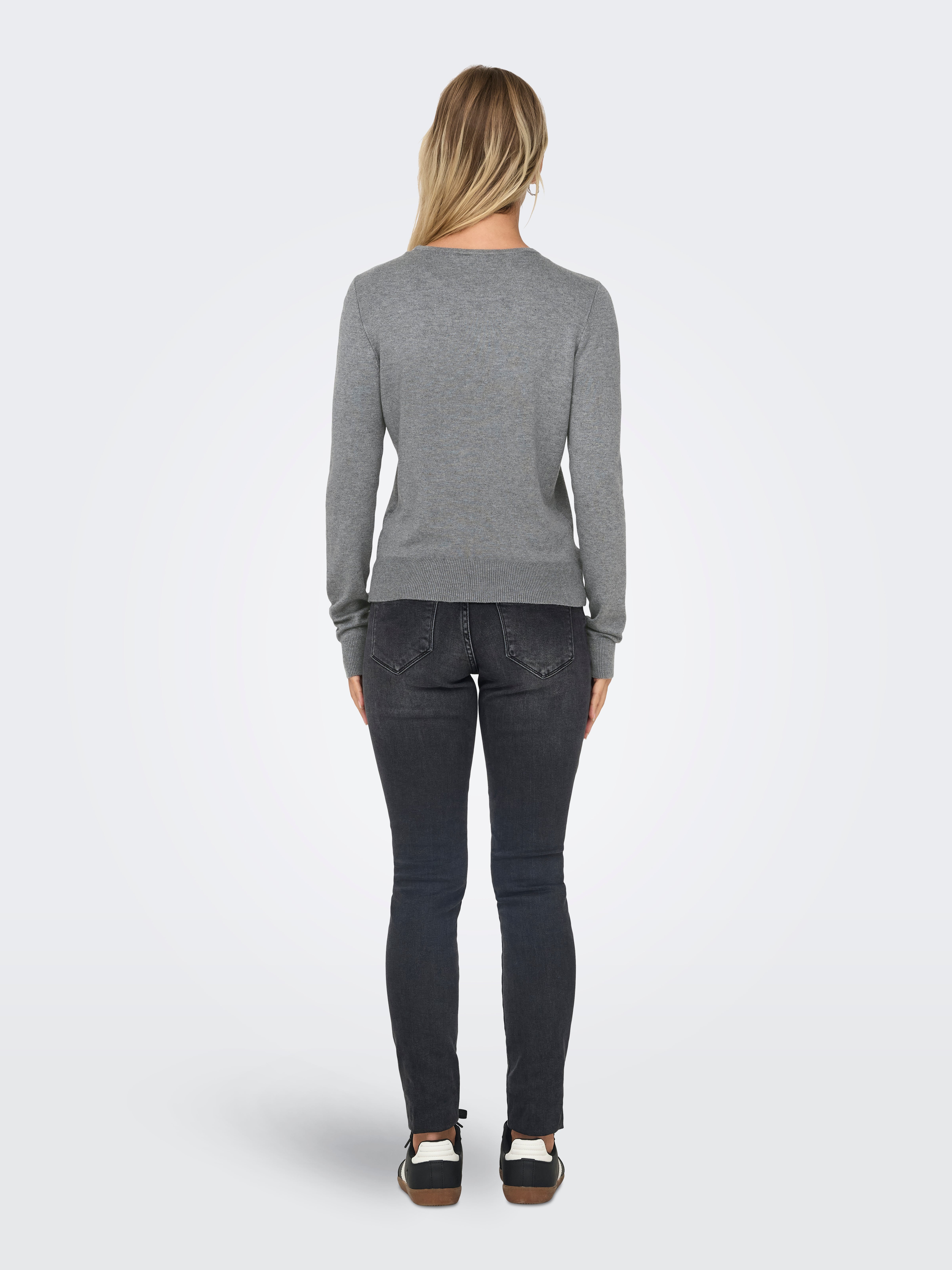 ONLVENICE Strickpullover Light Grey Melange