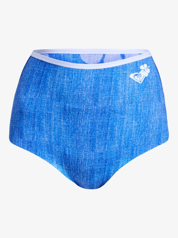 1mm Rise Natural Short en néoprène réversible Bleu Femme