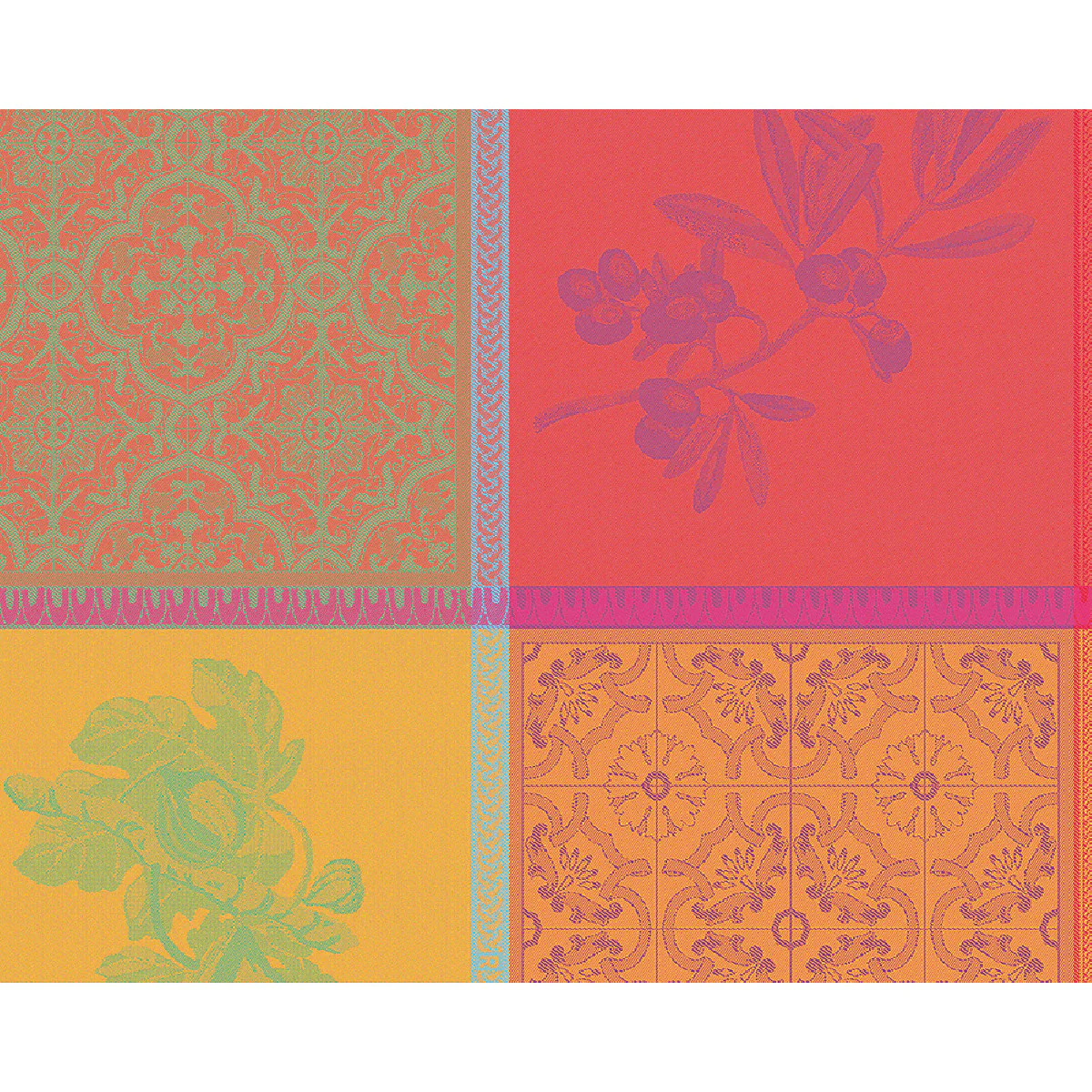 Set pur coton multicolore 40X50 Garnier Thiebaut