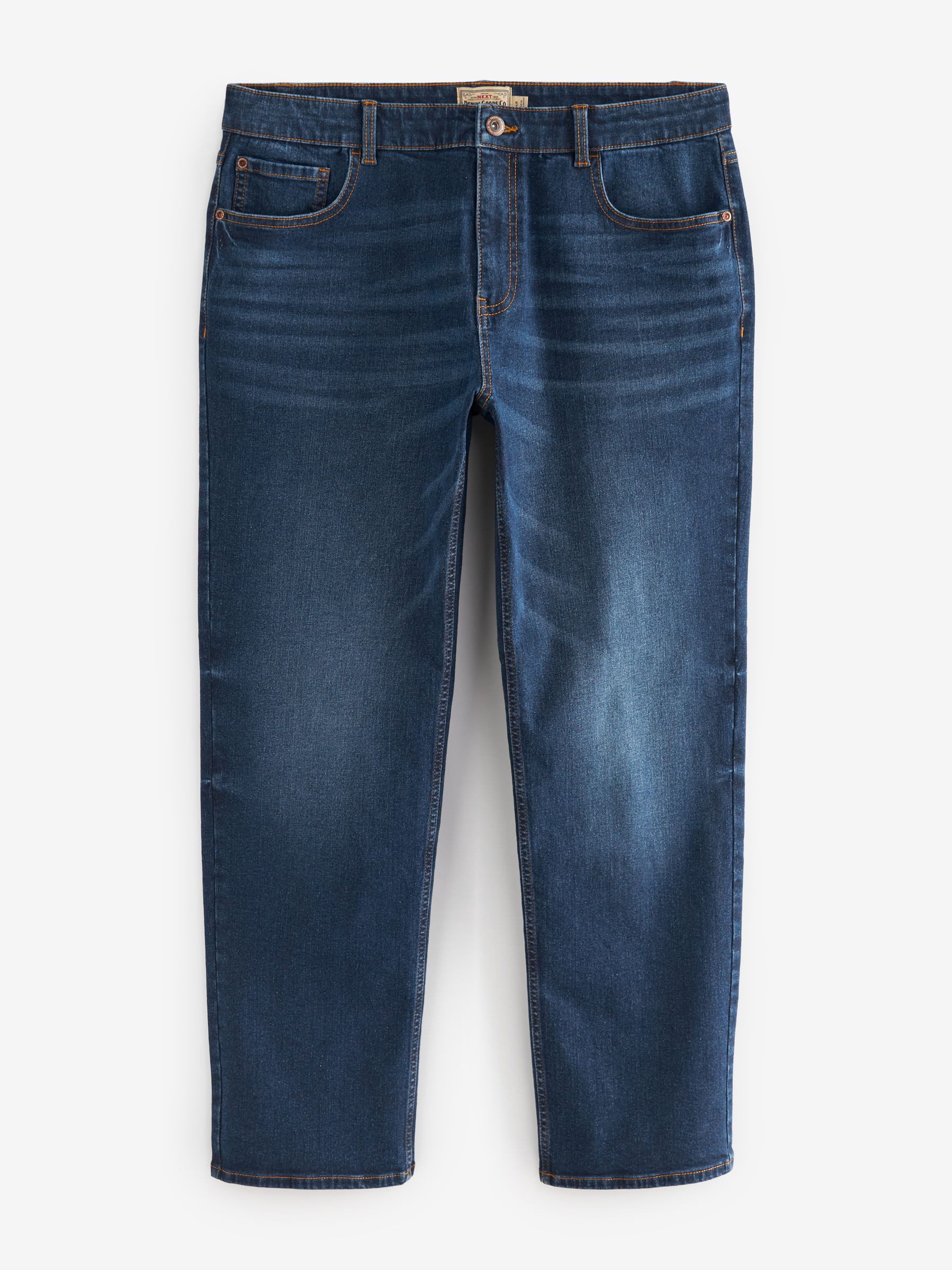 Normaal blauw - Straight-fit Essential stretchy jeans met rechte pasvorm