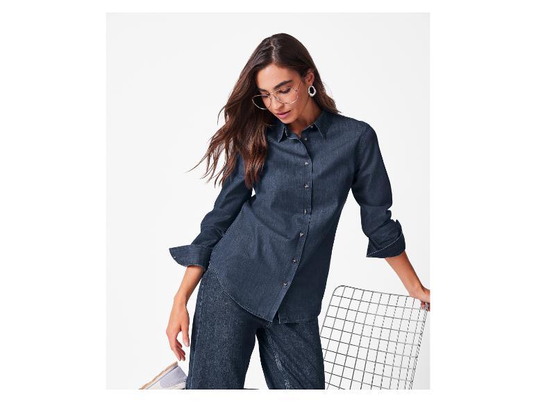 Denim dames blouse