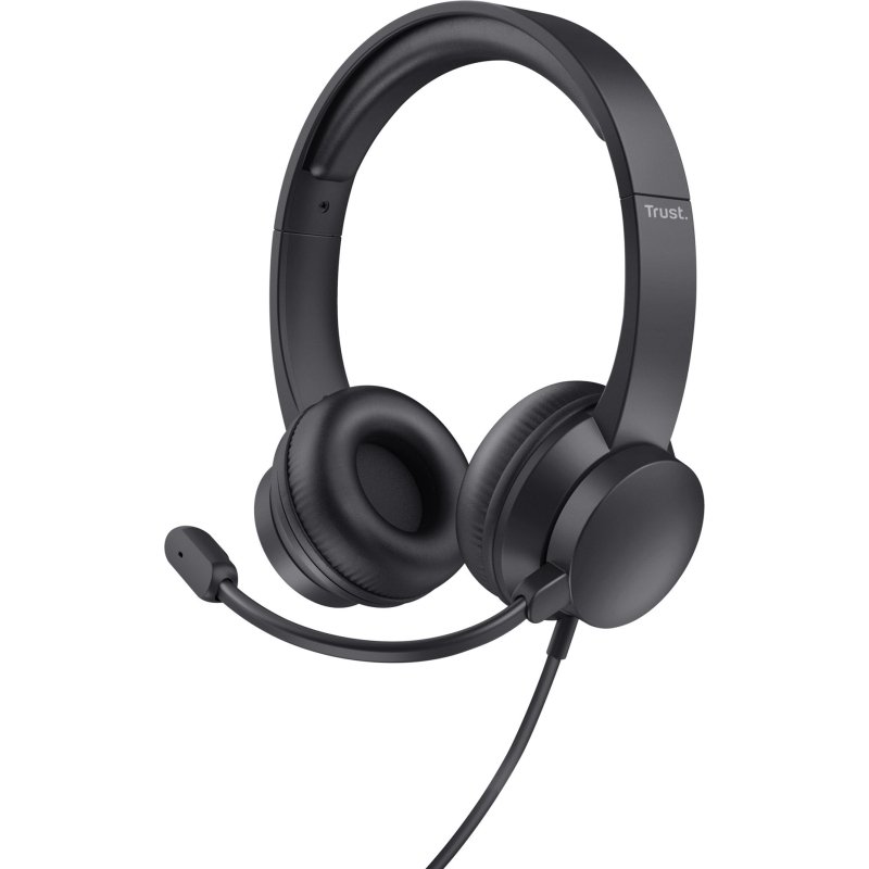 Trust HS-150 Casque avec fil Arceau Bureau/Centre d'appels, noir
