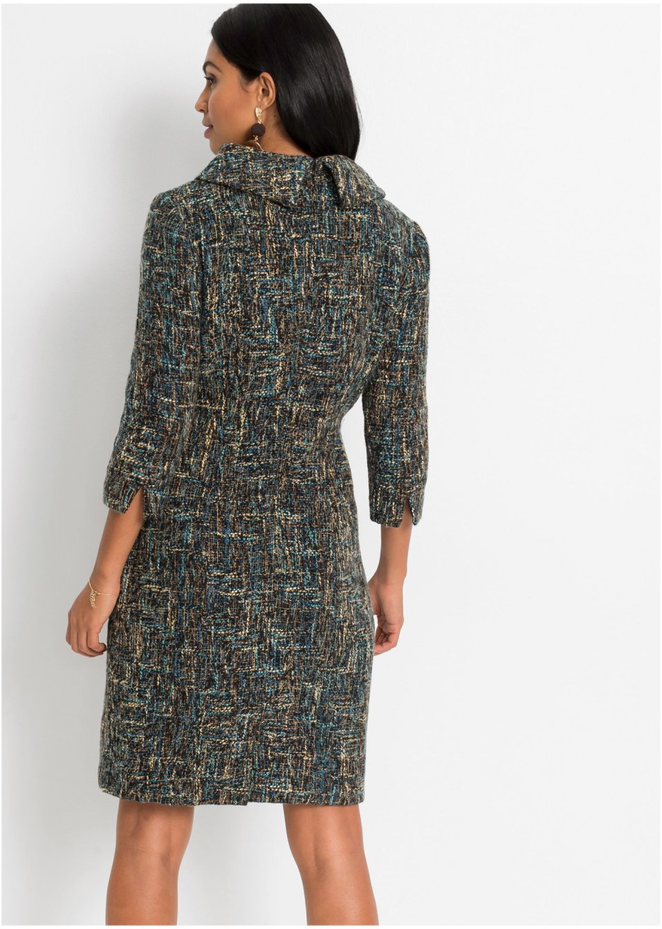 Robe fourreau en tweed
