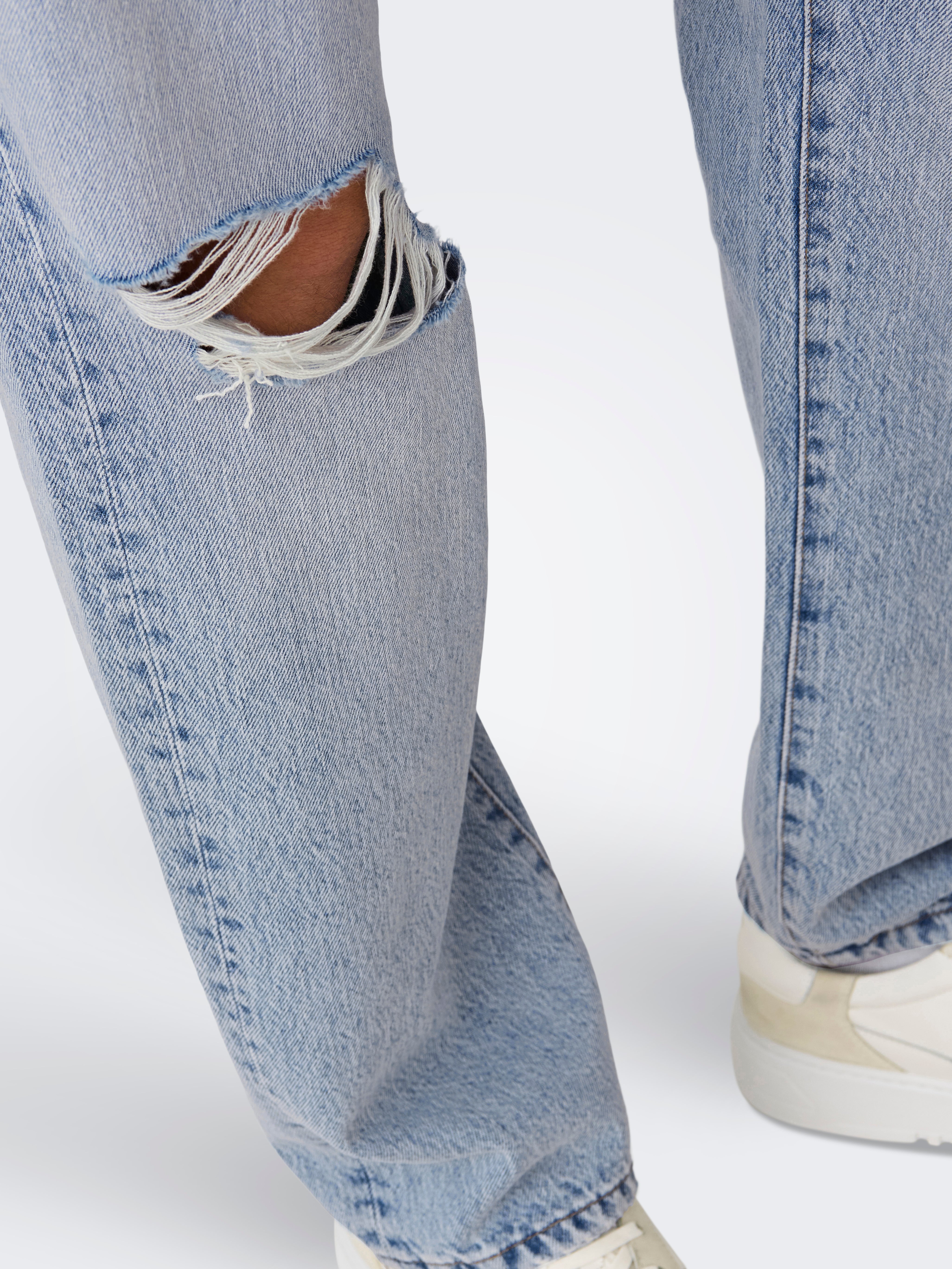 ONSEDGE Mittlere Taille Gerade geschnitten Jeans Light Blue Denim
