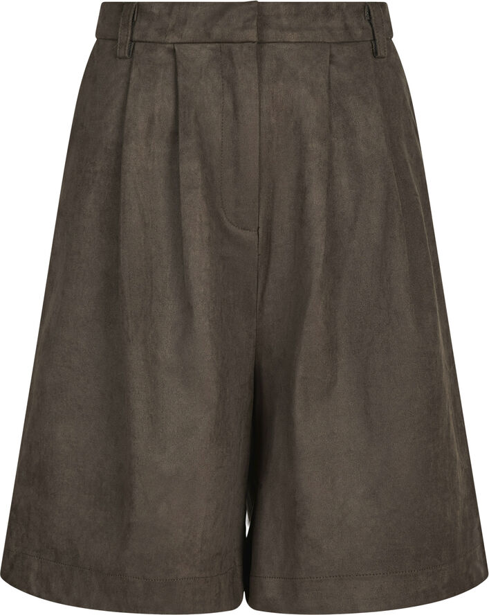 Neo Noir Nika Faux Suede Bermuda Shorts Dark brown