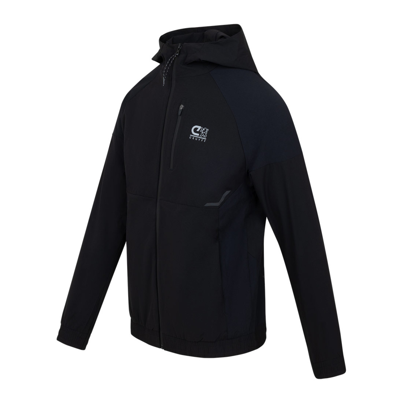 Cruyff Elite Jack Hooded Zwart Zilver