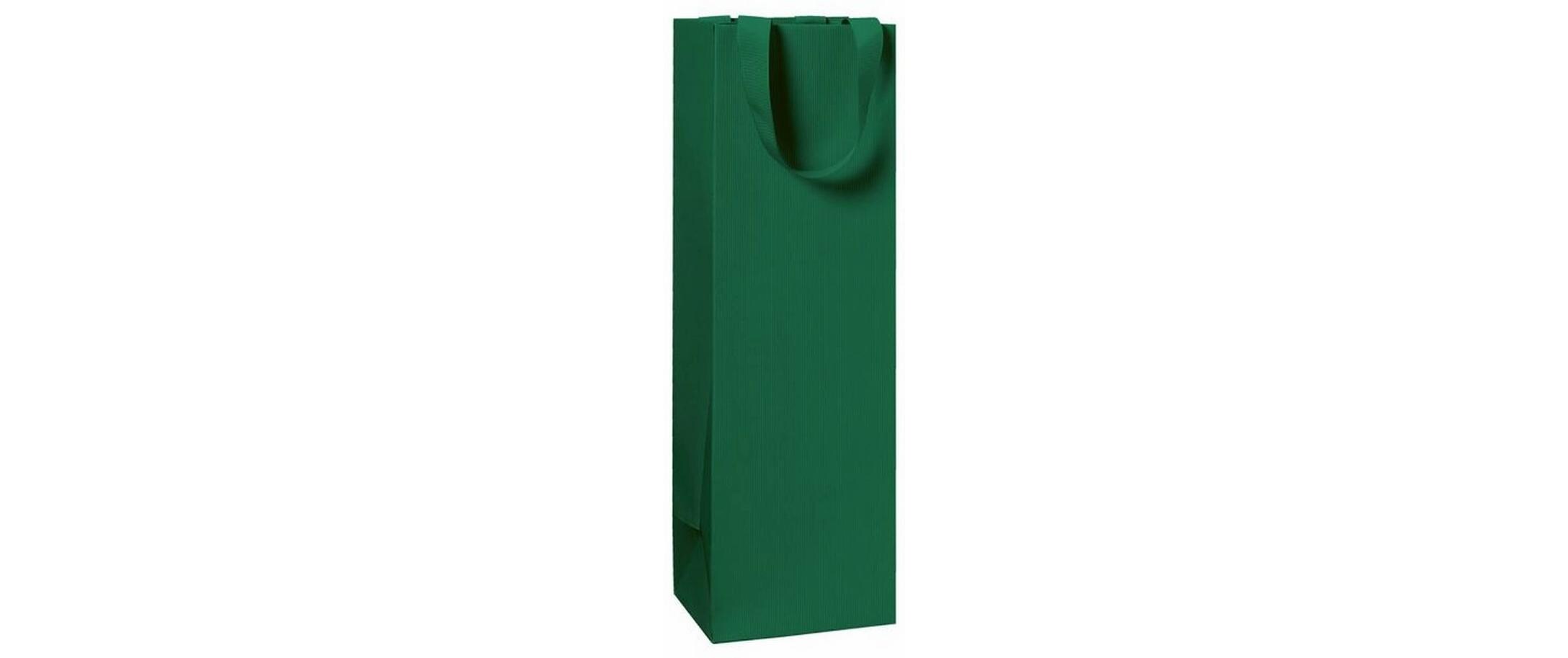 Flaschentasche One Colour 11 x 10.5 x 36 cm, DunkelgrünTragetasche zum Einpacken von Geschenken