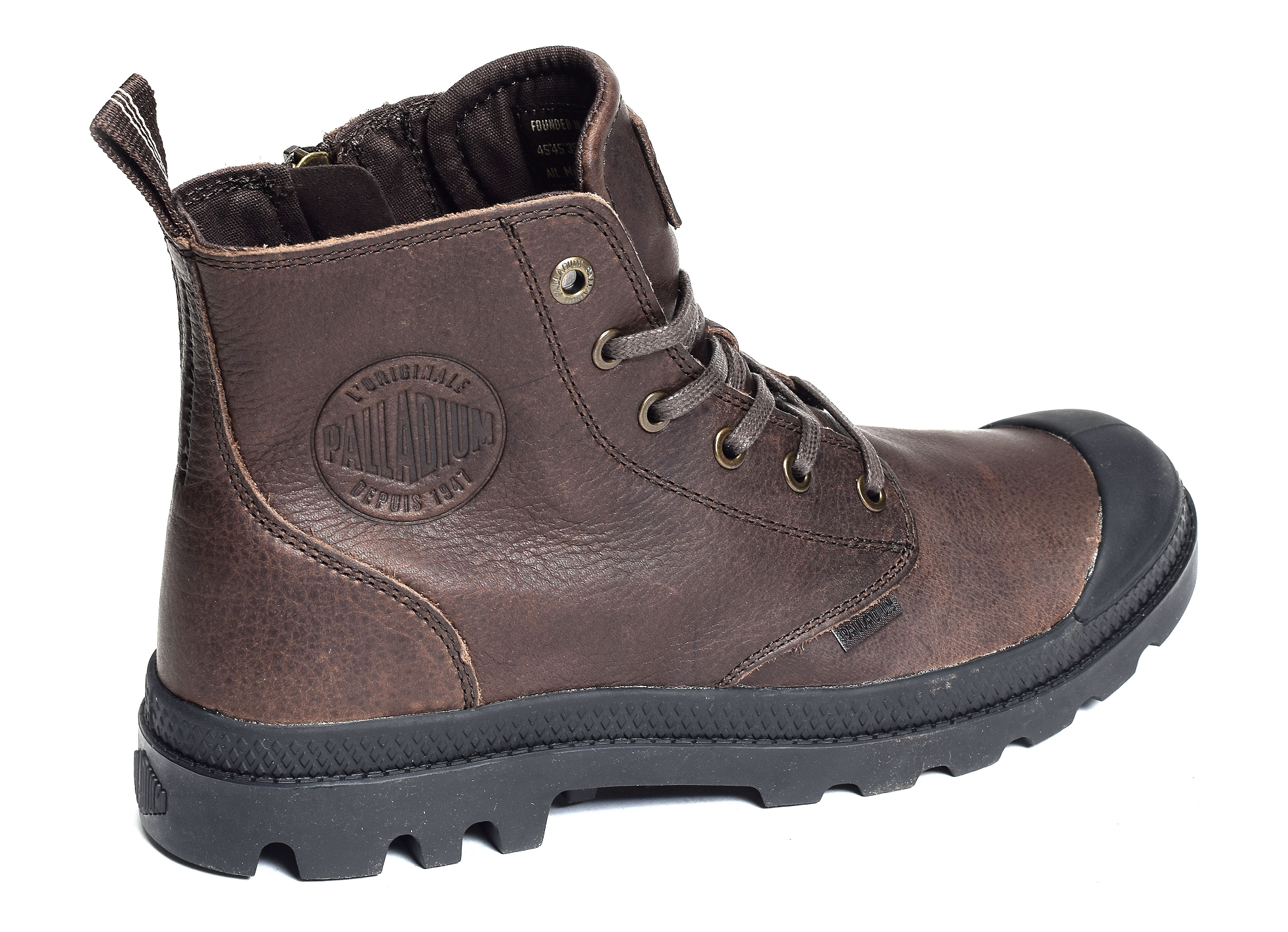 Pampa zip leather marron