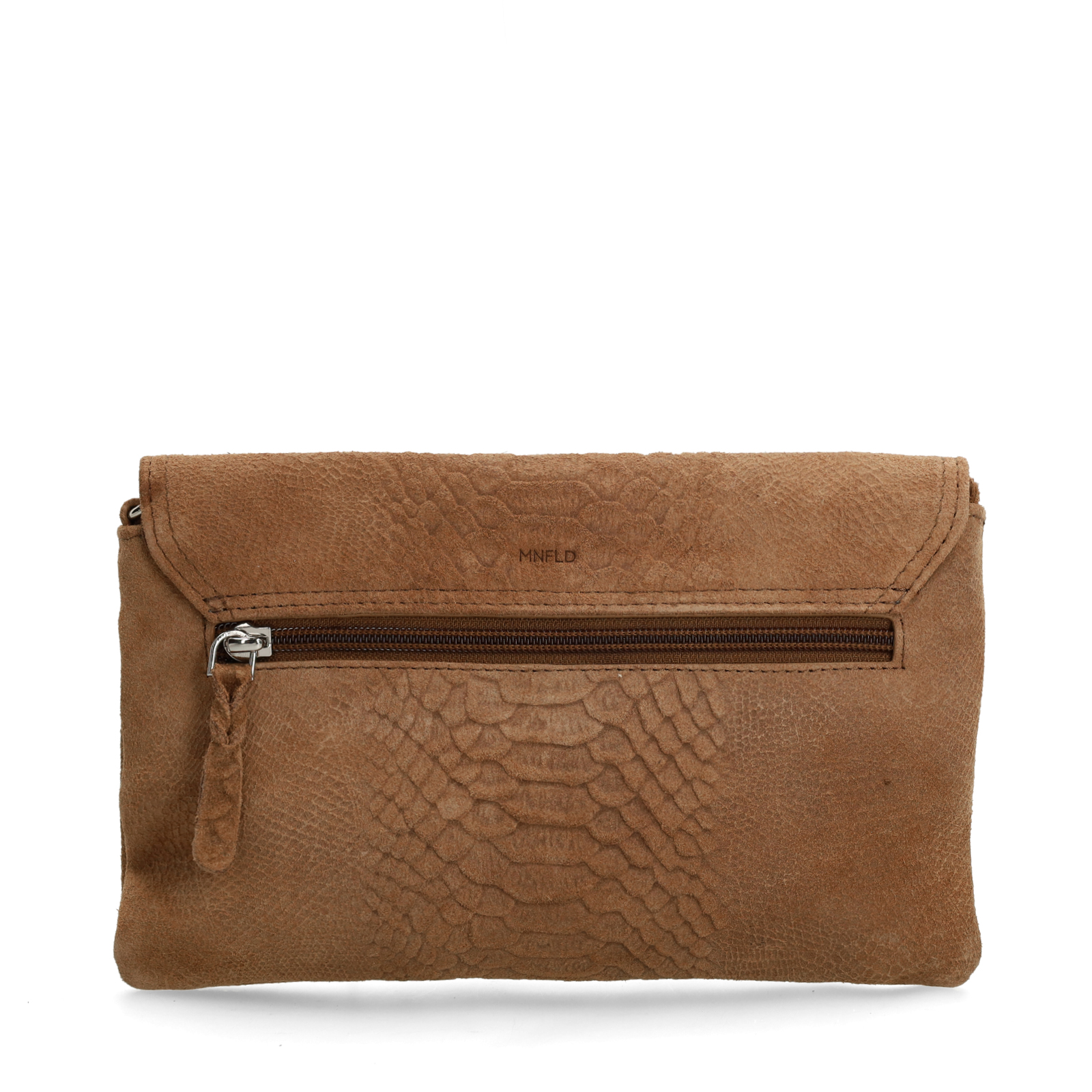 Taupe suède clutch