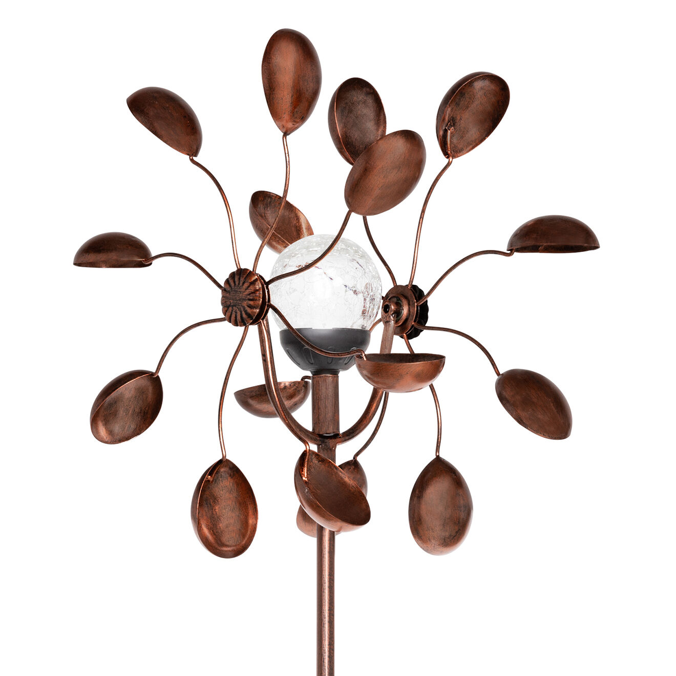 Pratik Garden Eolienne décorative Solaire bronze - 36x18.5x175?cm