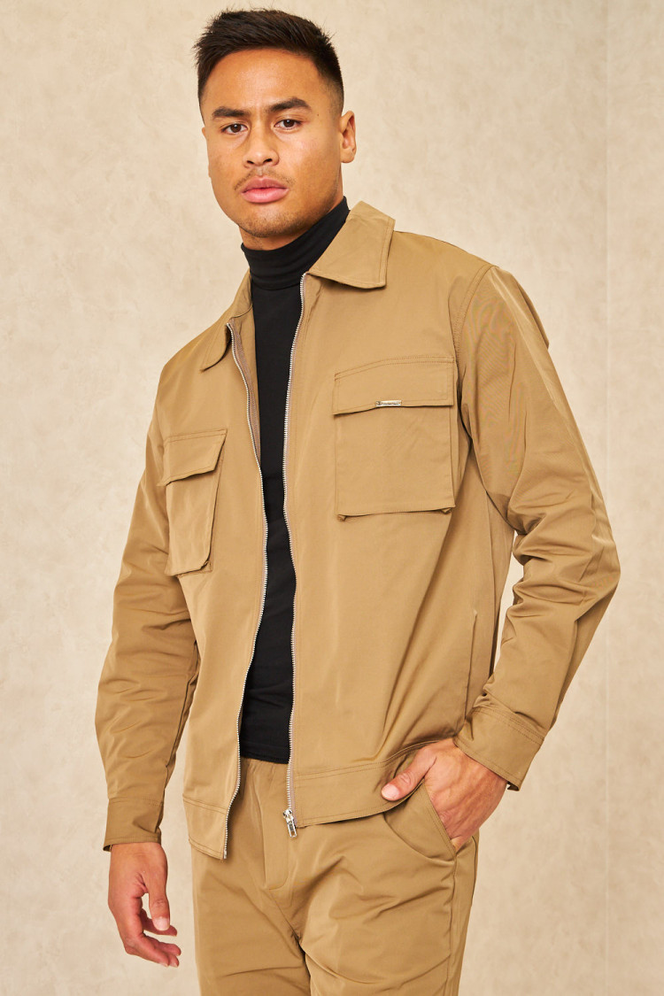 Ensemble camel veste + pantalon cargo