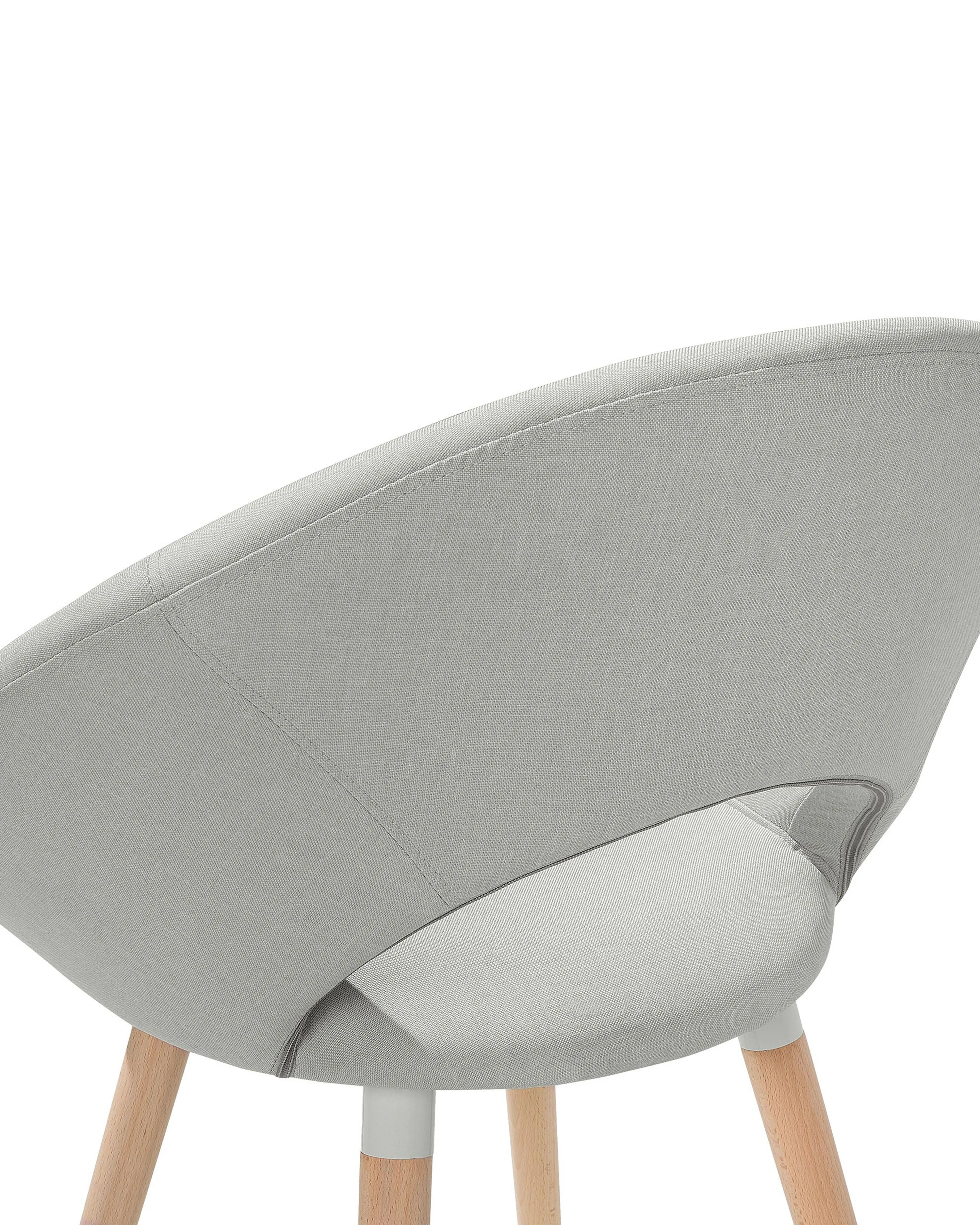 Set van 2 eetkamerstoelen ROSLYN Stof Lichtgrijs