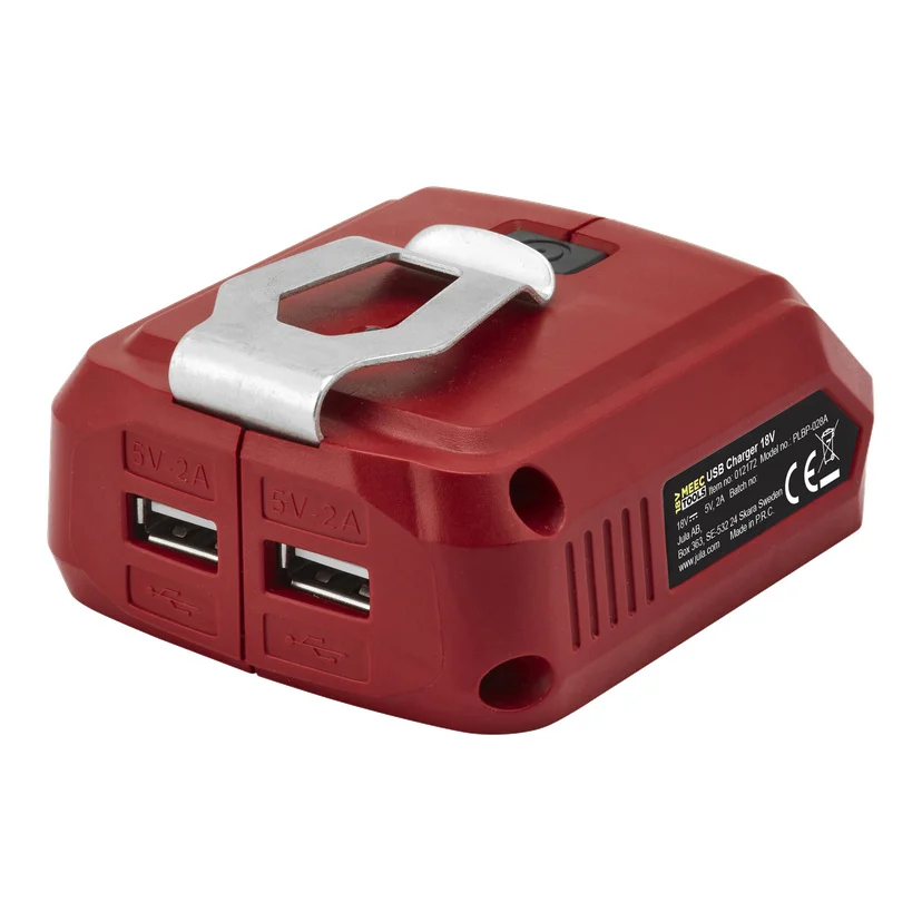 USB-adapter for batteri 18 V 2x USB A