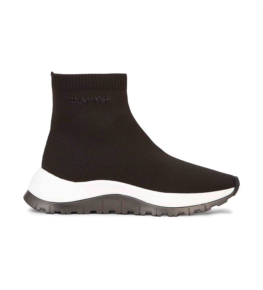 Botas de cano curto Calvin Klein com sola bicolor pretas