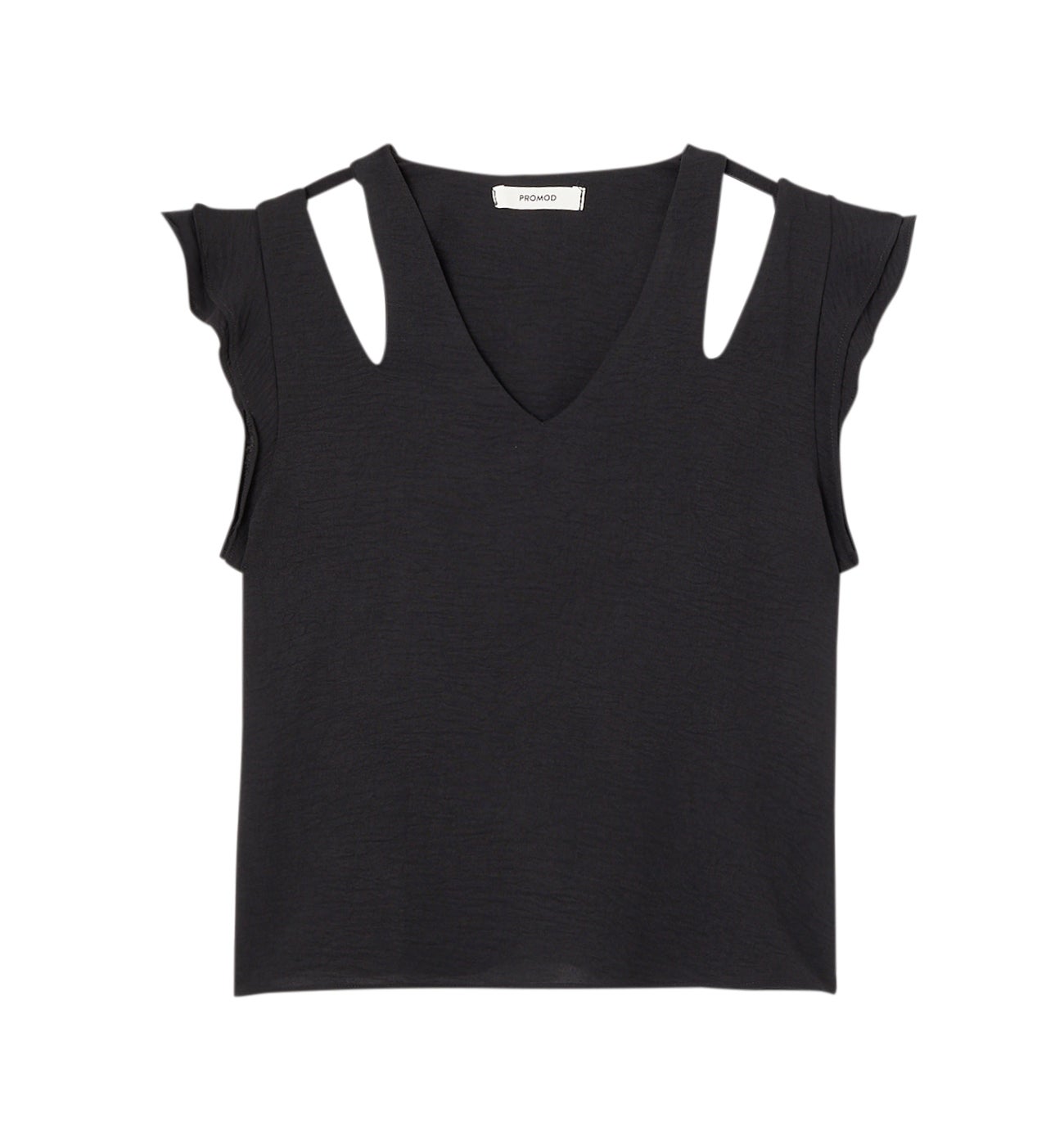 Top uni cut out Femme - Ecru
