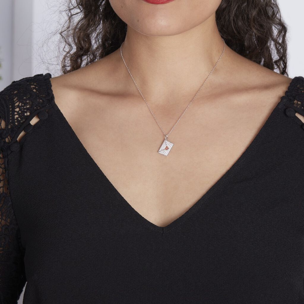 Collier Geoffrey Argent Oxydes De Zirconium