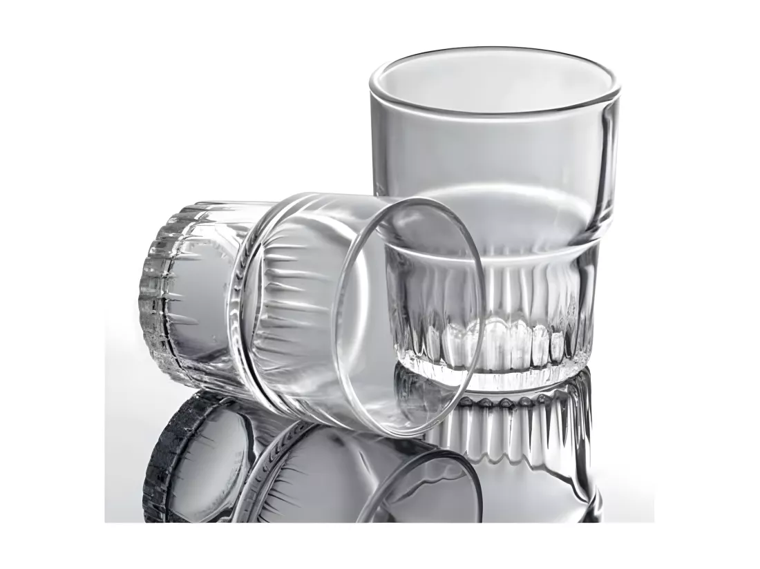 Lot de 4 Gobelets Empilables Duralex 20 cl - Verre Trempé Résistant aux Chocs - Fabriqué en France