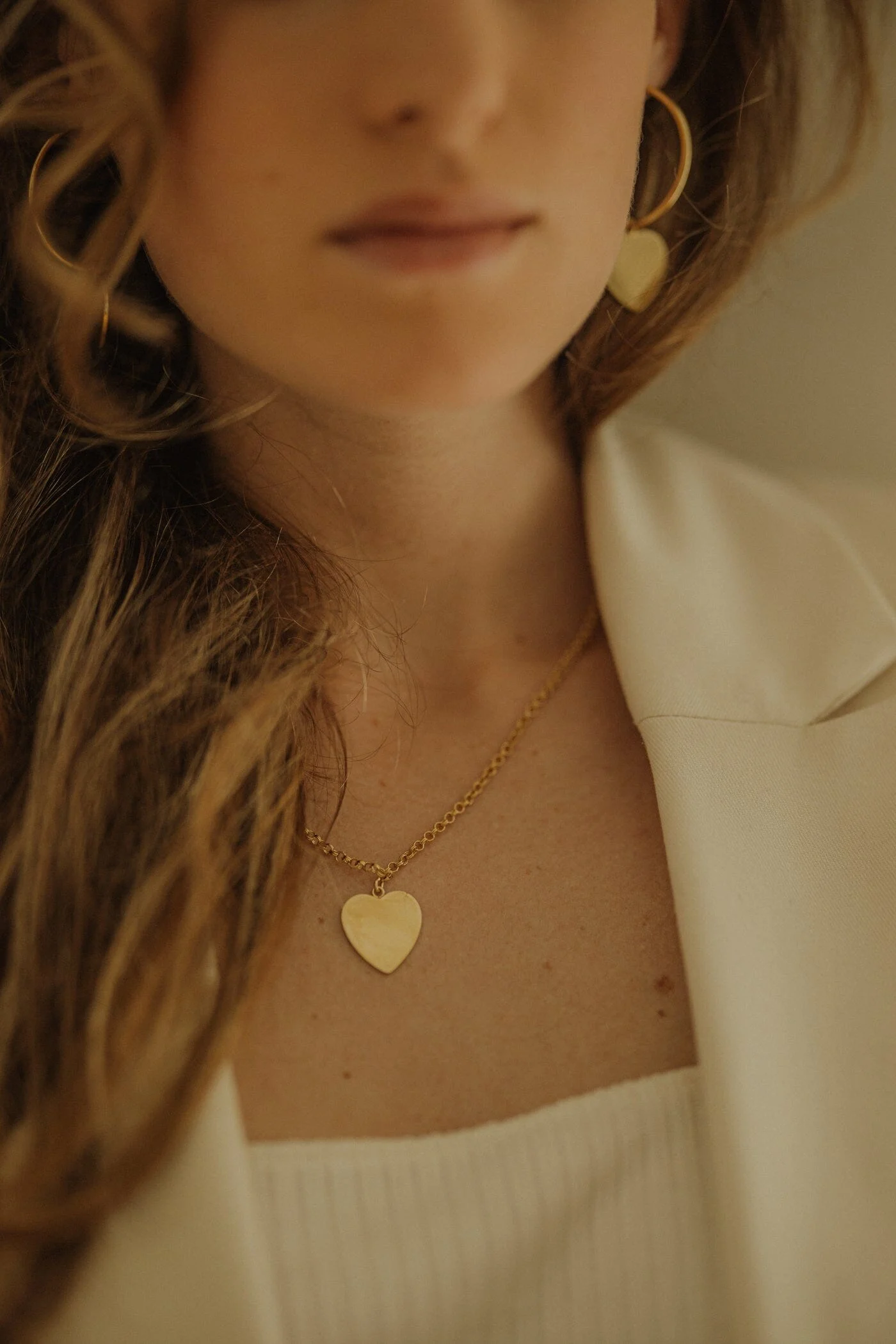 APHRODITE - Collier coeur doré à l'or fin | Doré