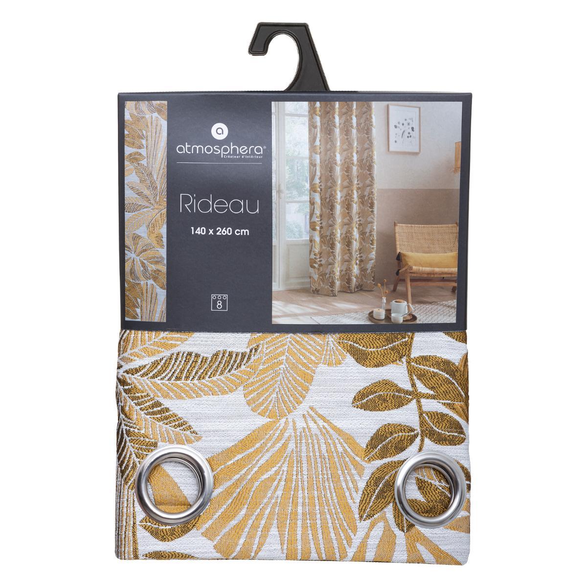 RIDEAU JACQUARD BEJUCO OCRE 140X260CM
