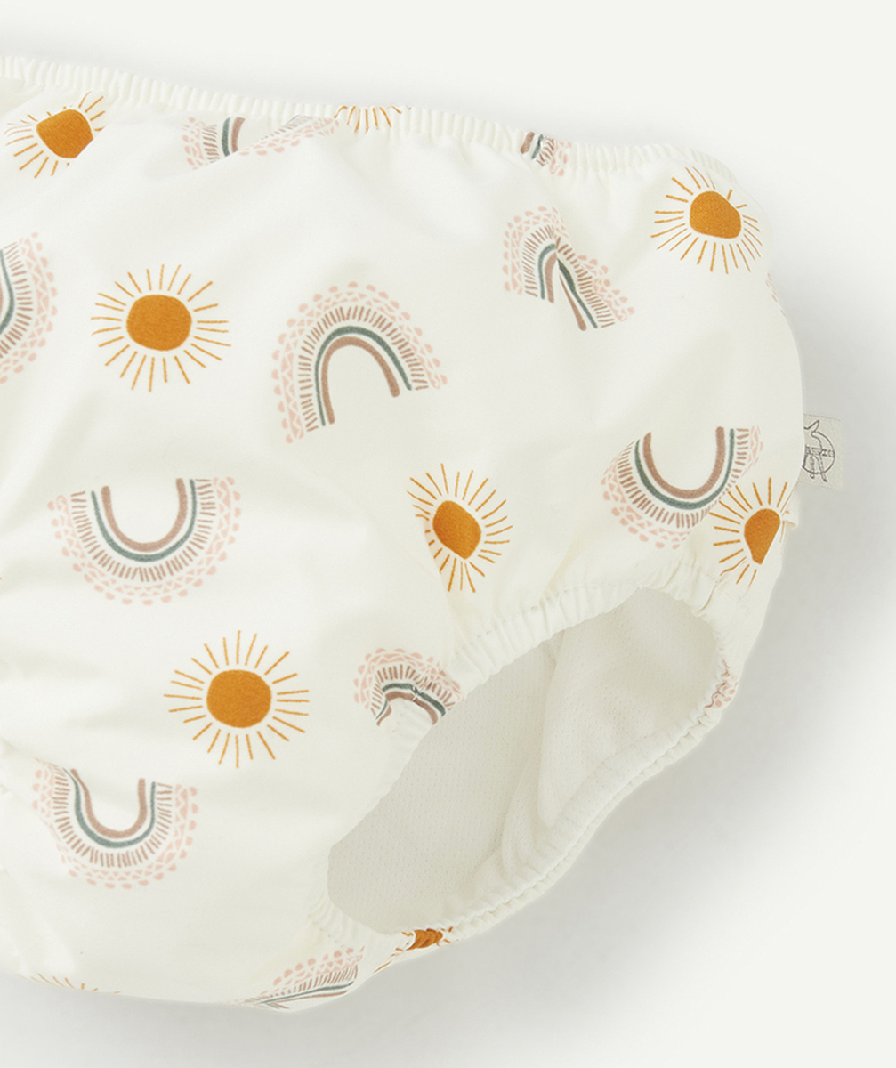 LASSIGMAILLOT DE BAIN COUCHE RÉUTILISABLE MIXTE BLANC AVEC IMPRIMÉ ARC-EN-CIEL