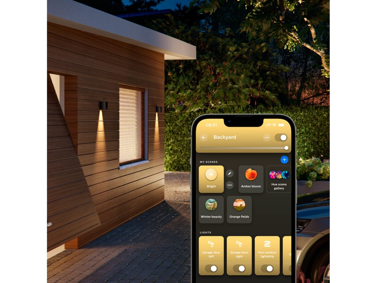 Philips Hue - Downward Resonate Wall Light - White & Color Ambiance