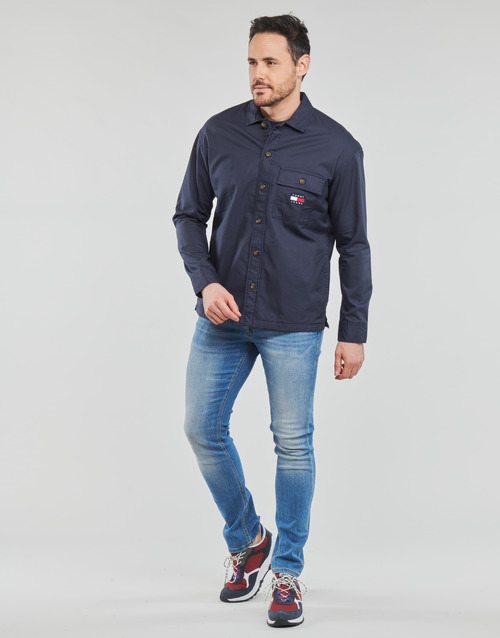 Tommy Jeans - TJM CLASSIC SOLID OVERSHIRT Marino
