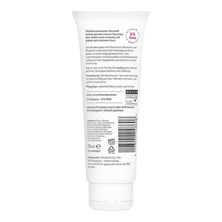 Sebamed Akut Handcreme Urea 5% parfümfrei, 75 ml