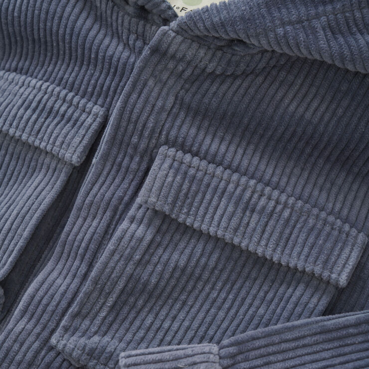 En Fant Shirt w. Hood Corduroy Flint stone