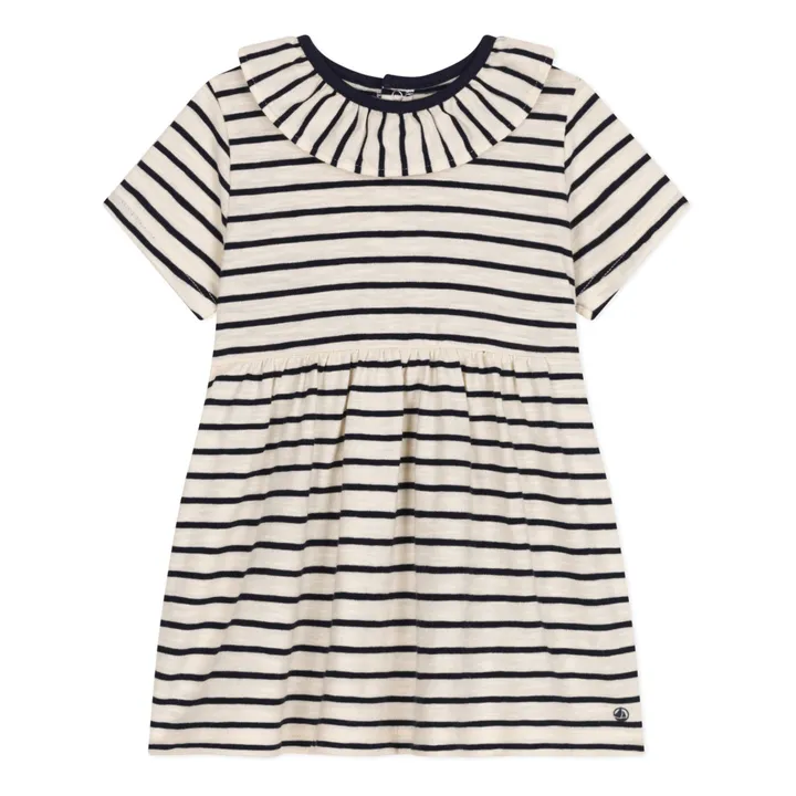 Petit Bateau Robe Moustache Jersey Flammé | Beige