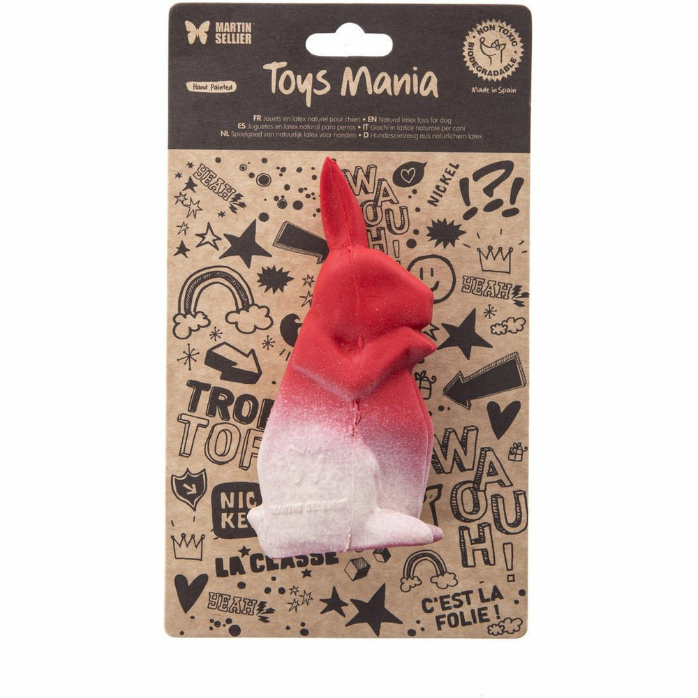 Lapin sonore pour chiens en latex naturel - jouet peint à la main