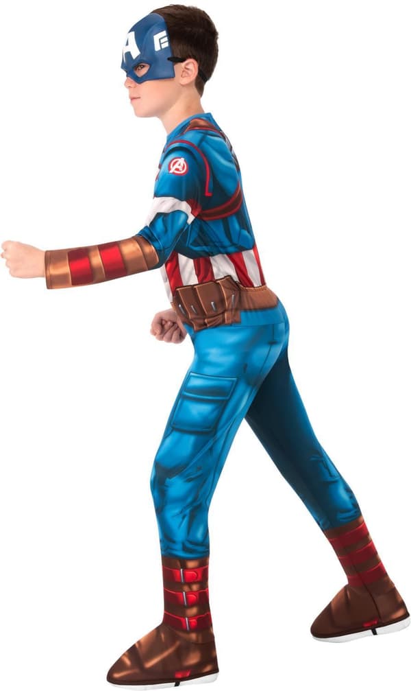 Captain america 134/140 cm (9-10 år) drakt med maske fra avenger