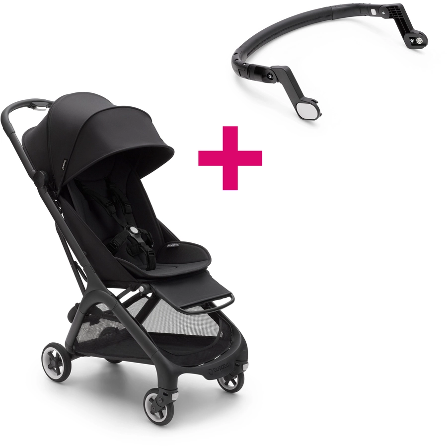 bugaboo Buggy Butterfly Complete BlackMidnight Black inklusive Bauchbügel