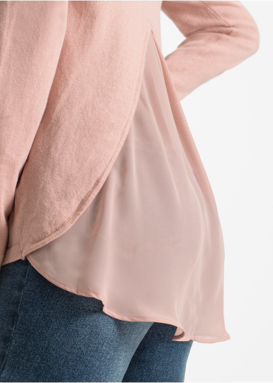Pull à empiècement chemisier