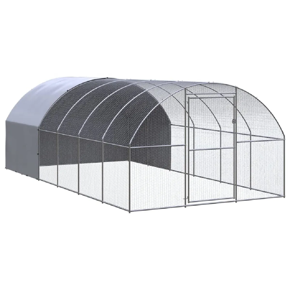 vidaXL Poulailler 3x6x2 m Acier galvanisé