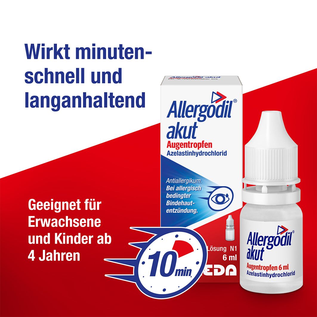 Allergodil® akut Augentropfen: Lindernde Lösung für die Augen bei Pollenallergie, Heuschnupfen, nicht-saisonaler Allergie